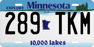 MN license plate 289TKM