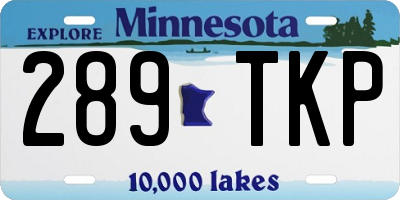 MN license plate 289TKP