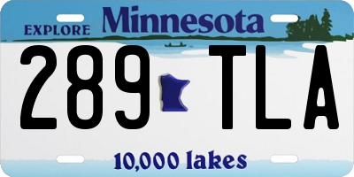 MN license plate 289TLA
