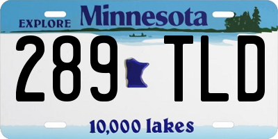 MN license plate 289TLD