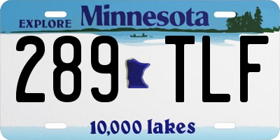 MN license plate 289TLF