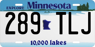 MN license plate 289TLJ