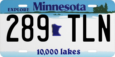 MN license plate 289TLN
