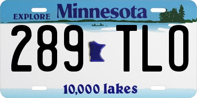 MN license plate 289TLO