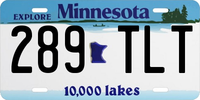 MN license plate 289TLT