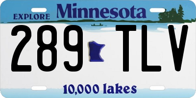 MN license plate 289TLV