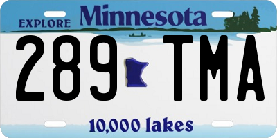 MN license plate 289TMA