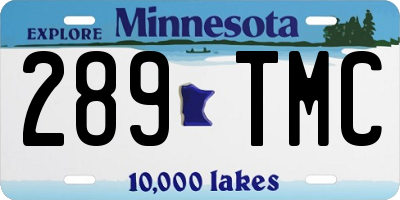 MN license plate 289TMC
