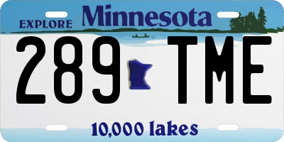 MN license plate 289TME