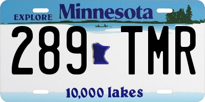 MN license plate 289TMR