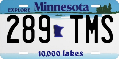 MN license plate 289TMS