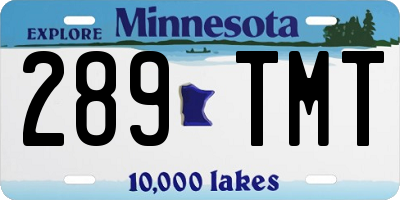 MN license plate 289TMT