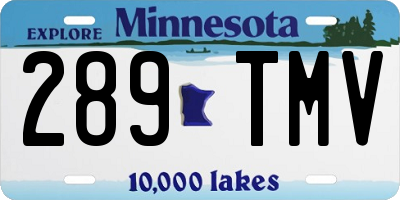 MN license plate 289TMV