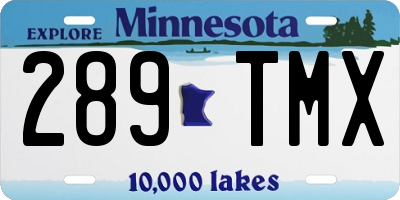 MN license plate 289TMX