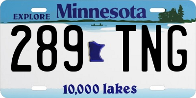 MN license plate 289TNG