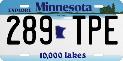 MN license plate 289TPE