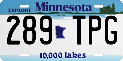 MN license plate 289TPG