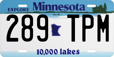 MN license plate 289TPM