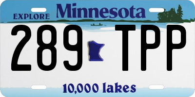 MN license plate 289TPP