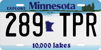 MN license plate 289TPR
