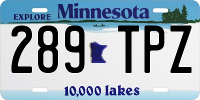 MN license plate 289TPZ