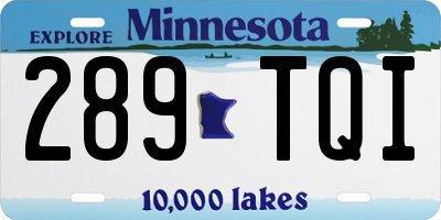MN license plate 289TQI