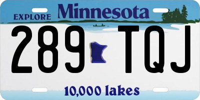 MN license plate 289TQJ