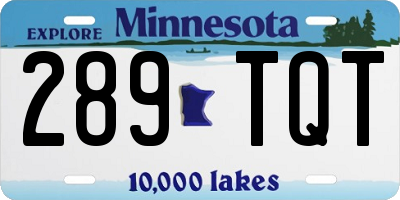 MN license plate 289TQT