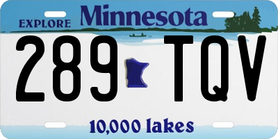 MN license plate 289TQV