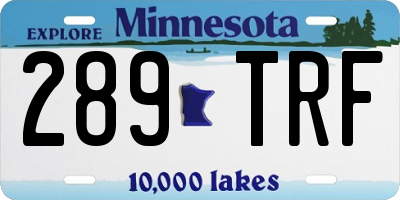 MN license plate 289TRF