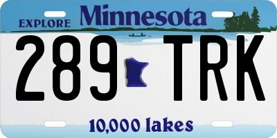 MN license plate 289TRK