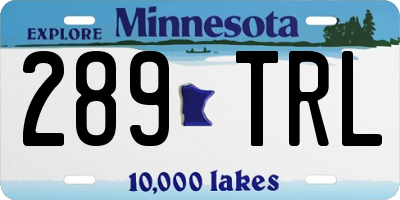 MN license plate 289TRL