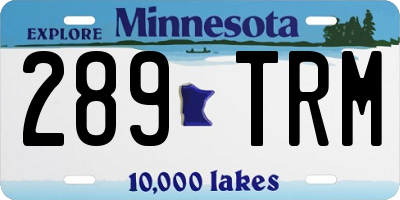MN license plate 289TRM