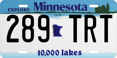 MN license plate 289TRT