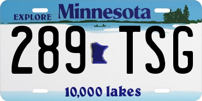 MN license plate 289TSG