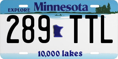 MN license plate 289TTL