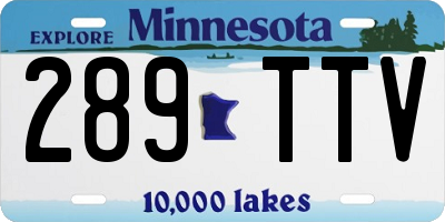MN license plate 289TTV