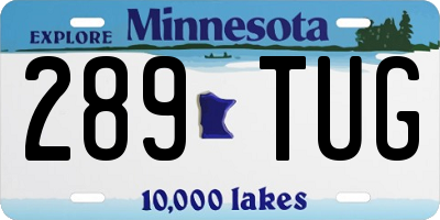 MN license plate 289TUG
