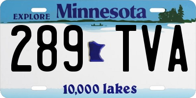 MN license plate 289TVA