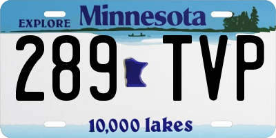 MN license plate 289TVP