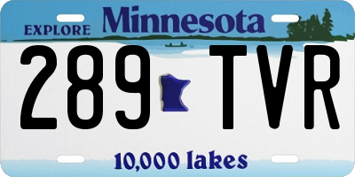 MN license plate 289TVR