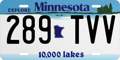 MN license plate 289TVV
