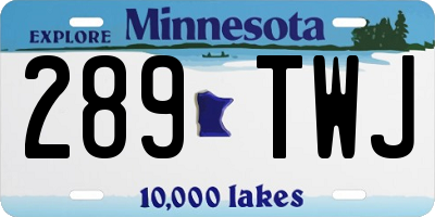 MN license plate 289TWJ