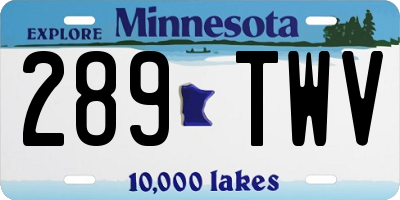 MN license plate 289TWV