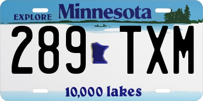 MN license plate 289TXM