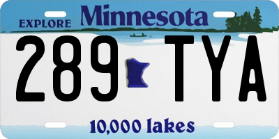 MN license plate 289TYA