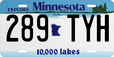 MN license plate 289TYH