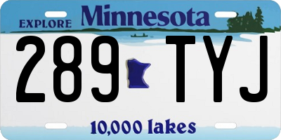 MN license plate 289TYJ