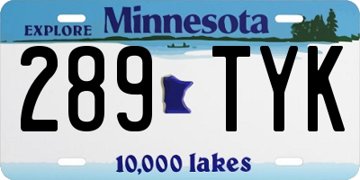 MN license plate 289TYK