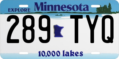 MN license plate 289TYQ